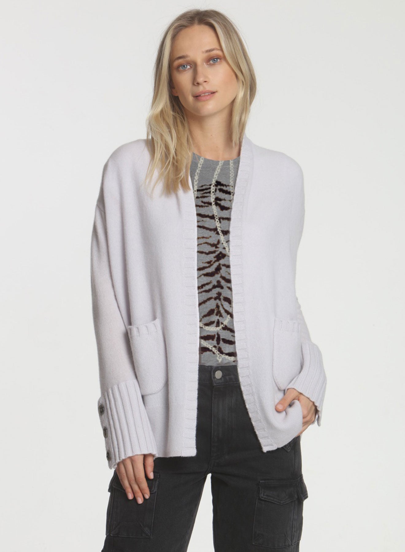 Dillon Cable Cardigan - Oatmeal