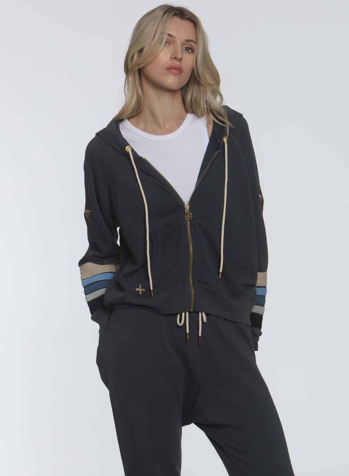 LABEL+thread Women's Jackie Zip Hoodie Graphite