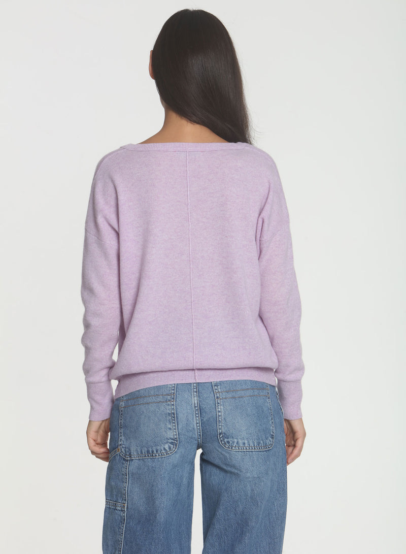 CORE Cashmere BF Vee - Amethyst