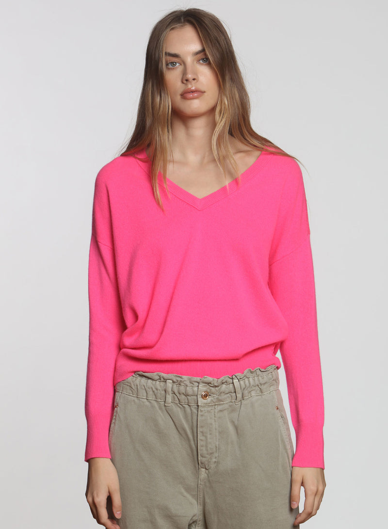 CORE Cashmere BF Vee - Flo Pink