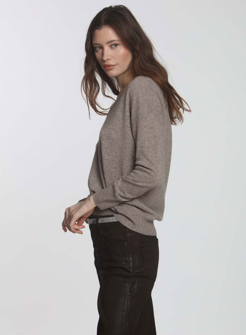 CORE Cashmere BF Vee - Taupe