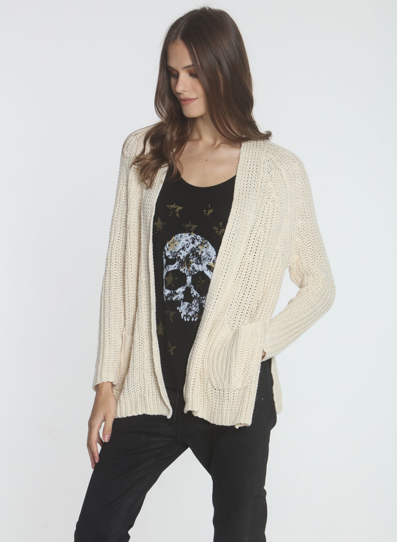 Long Sleeve Cotton Cable Cardigan – LABEL+thread