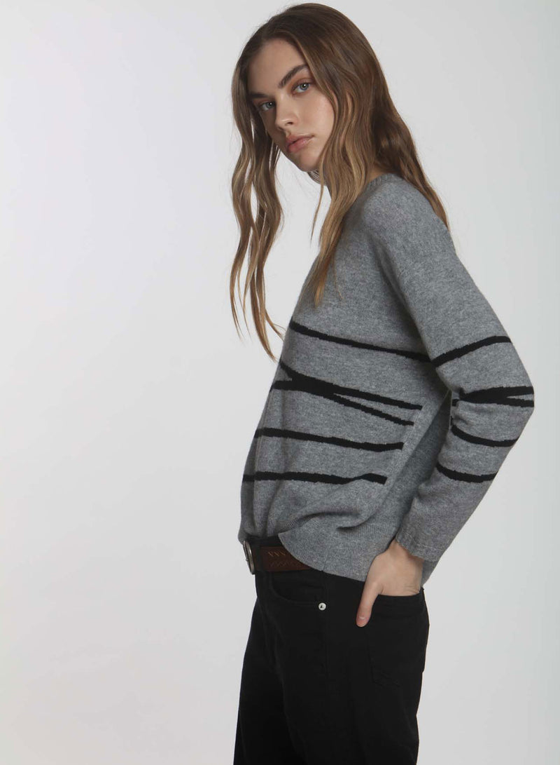 Big Sky Stripe - Grey/black