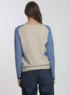 Nellie Cozy Vee - Blue/ecru