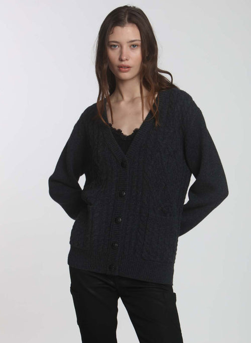 Gunnar J Cardigan - Charcoal