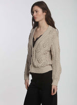 Double Diamond Cardigan - Wheat