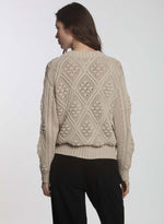 Double Diamond Cardigan - Wheat