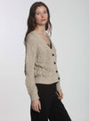 Double Diamond Cardigan - Wheat