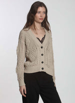 Double Diamond Cardigan - Wheat