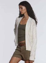 Cara Bobble Cardigan - White