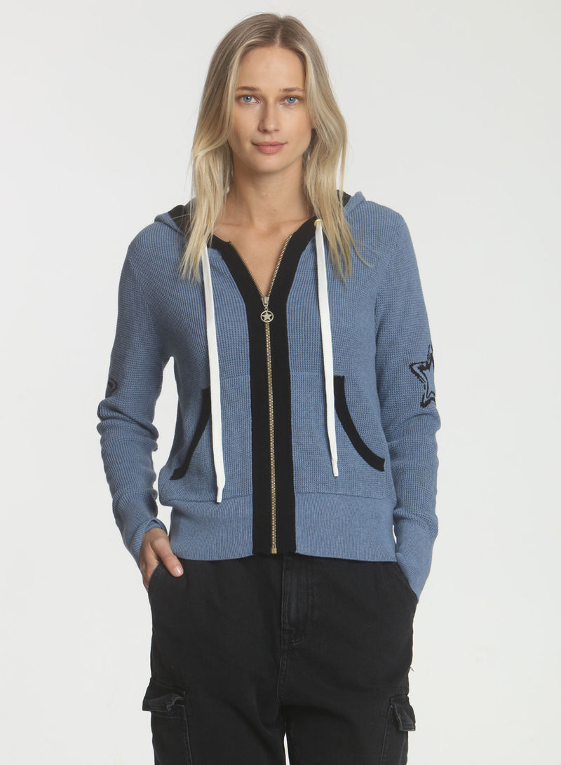 Wanda Star Hoodie - Denim/black