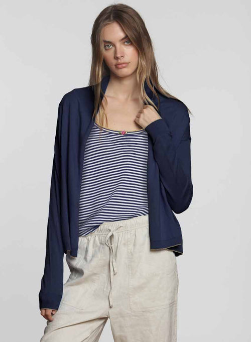 Petit Rose Tank - Navy/white