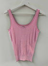 Petit Rose Tank - Flamingo/white
