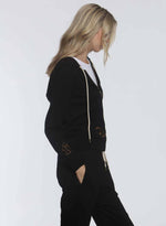 Slim Patch Hoodie - Black Charms