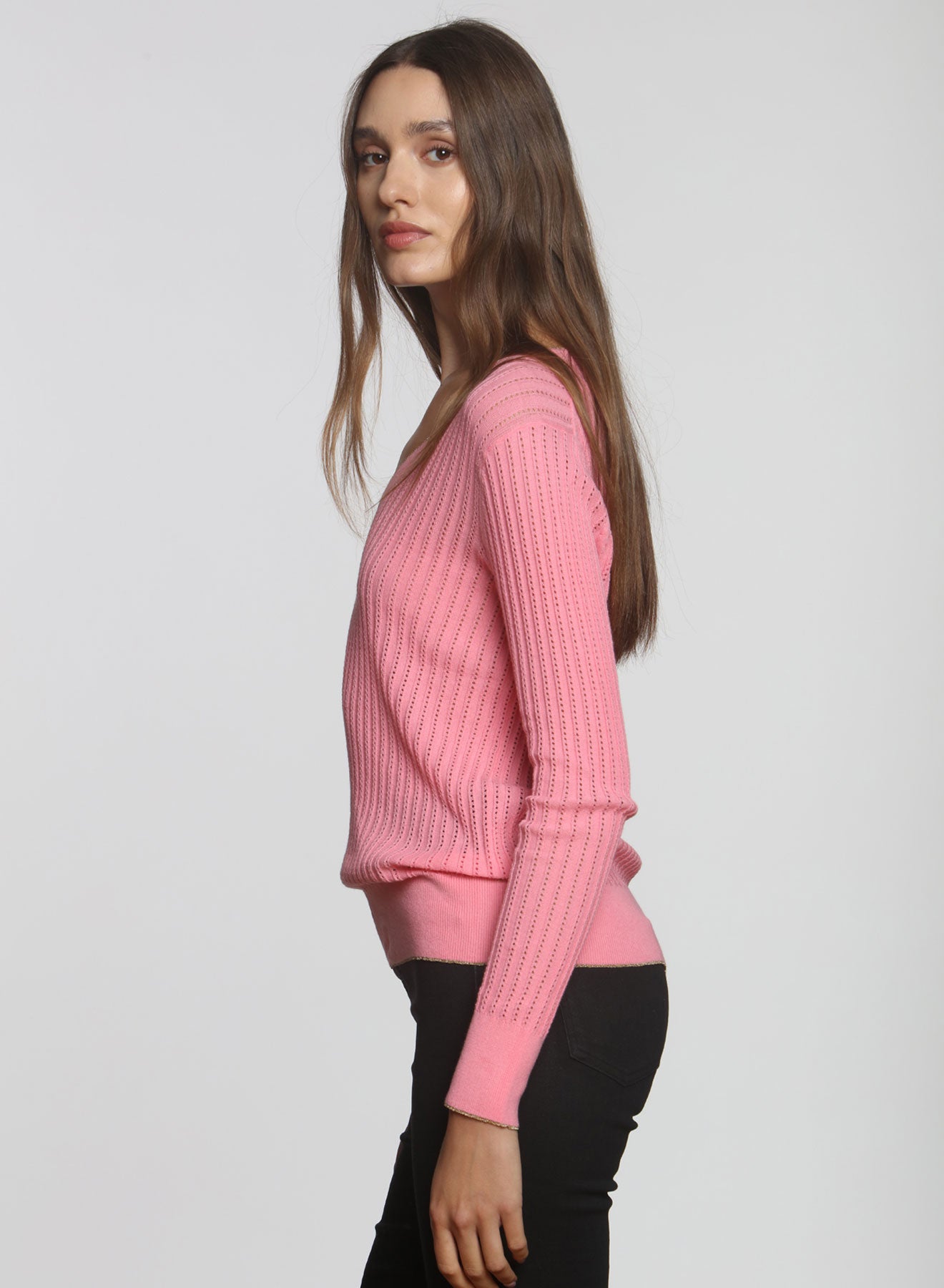 LABEL+thread Women's Winnie Rib Vee - Flamingo