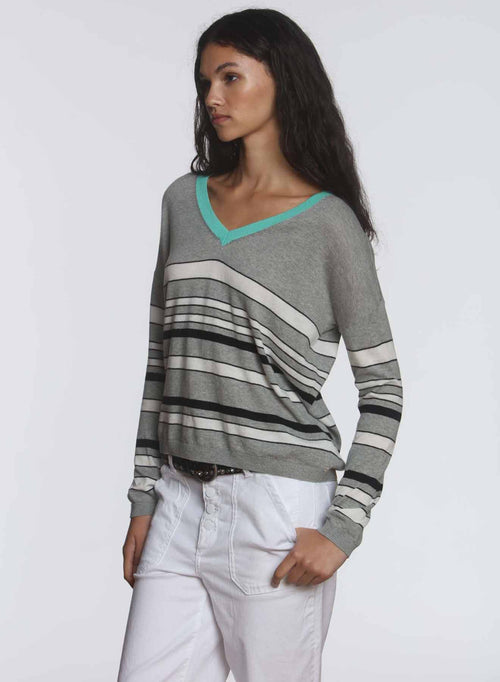 Shirt Stripe Vee - Pumice