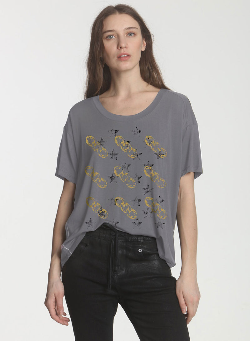 Graphic Delila Scoop - Deep Taupe Chain Galaxy
