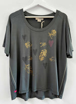 Graphic Delila Scoop - Loden Feathers Crystal