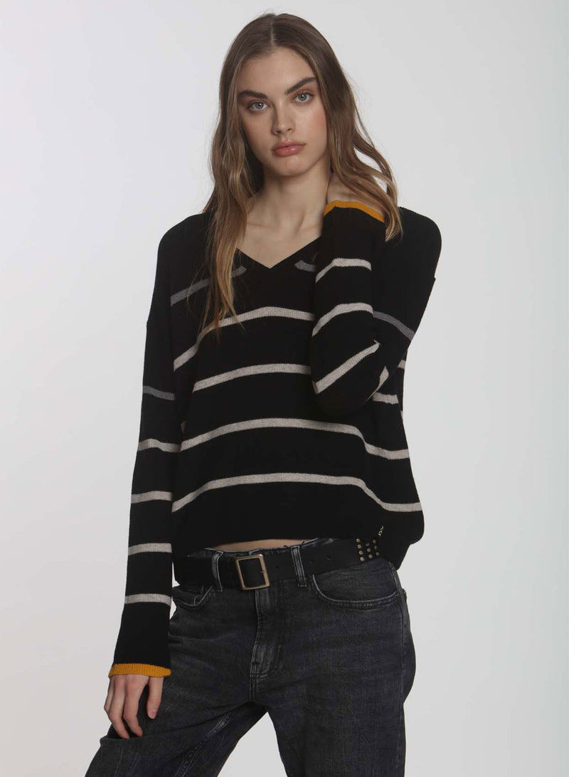 Ainsley Stripe - Black