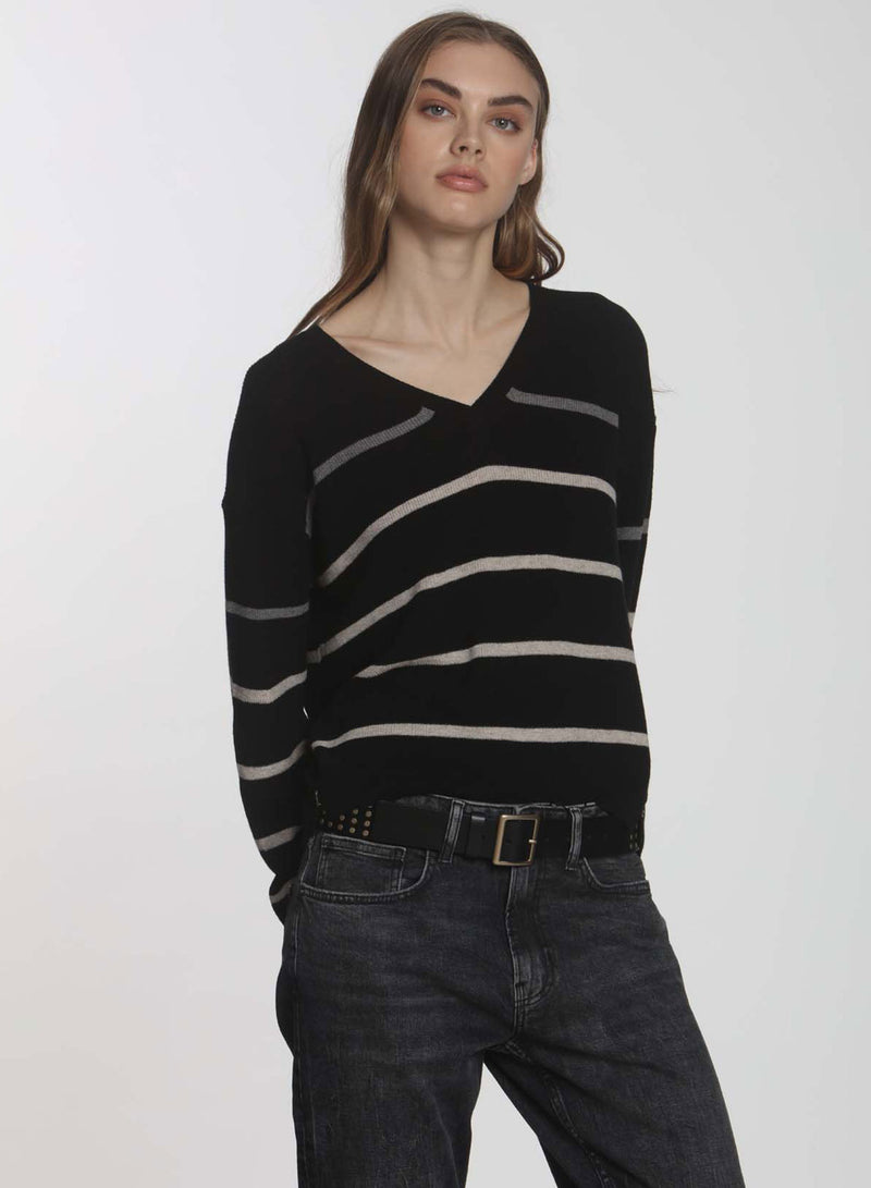 Ainsley Stripe - Black