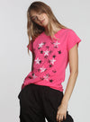 Graphic Ava Tee - Hot Pink Stardust