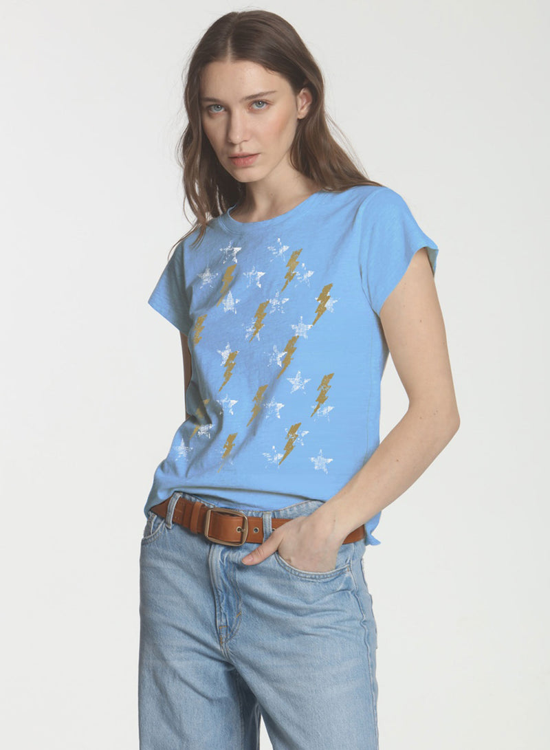 Graphic Ava Tee - Bluebelle Star Bolts