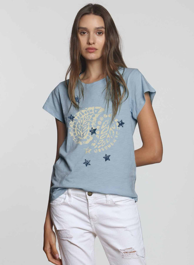 Graphic Ava Tee - Denim Bombay Star