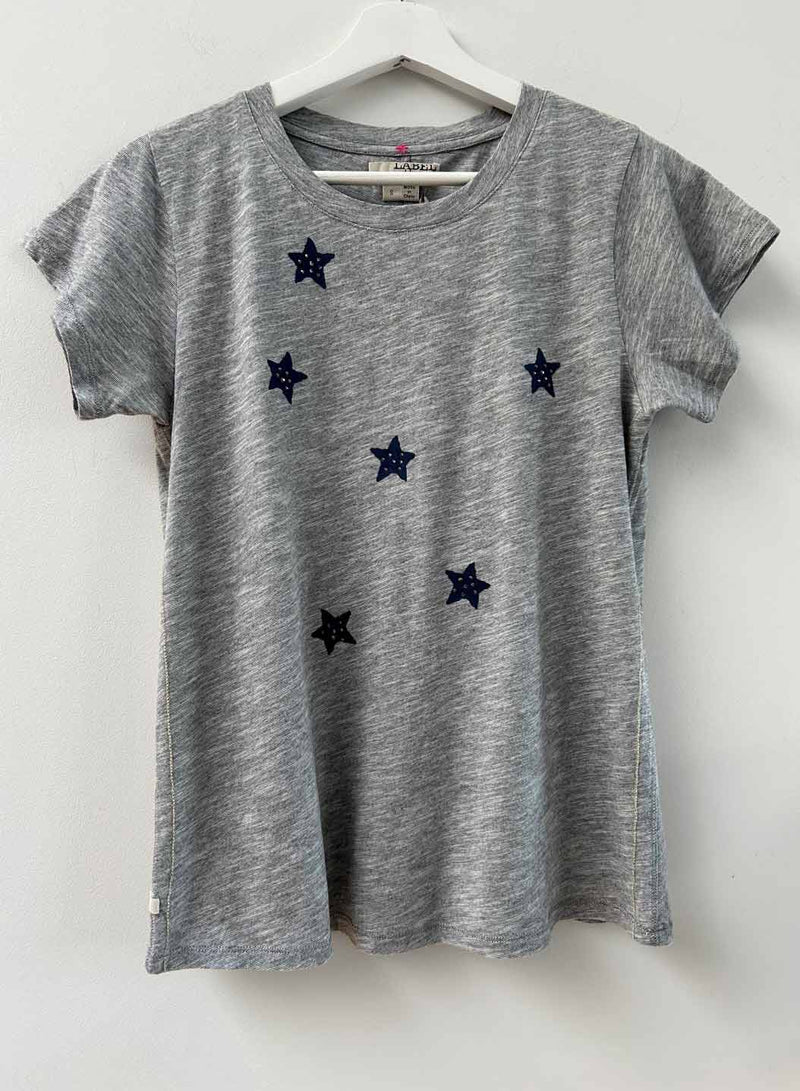 Graphic Ava Tee - Grey Starburst Crystal