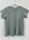 Graphic Ava Tee - Sage Daisy Crystal