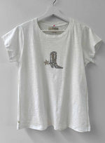Graphic Ava Tee - White Boot Crystal