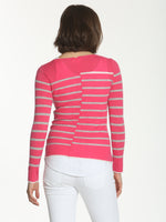 Luxe Striped V-neck