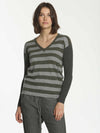 Luxe Stripe V-Neck