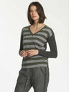Luxe Stripe V-Neck