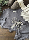 Graphic Norma Tee - Graphite Peace Crystal