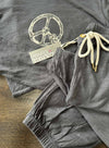 Graphic Norma Tee - Graphite Peace Crystal