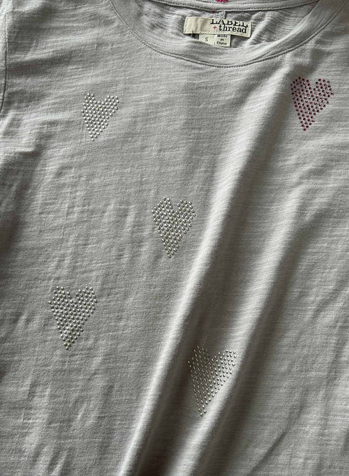 Graphic Norma Tee - Smoke Hearts Crystal
