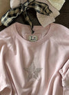 Graphic Cabin Sweatshirt - Blush Vintage Star