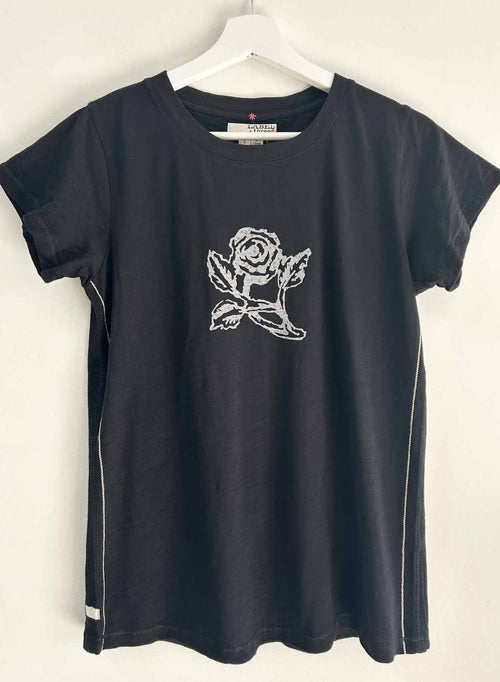 Graphic Ava Tee - Black Vicky Rose