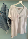 Graphic Rebel Vee - White Daisy Crystal