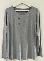 Graphic Riley LS Tee - Grey Bolt Crystal