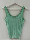 Petit Rose Tank - Parakeet/white
