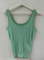 Petit Rose Tank - Parakeet/white