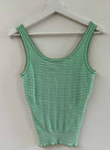 Petit Rose Tank - Parakeet/white