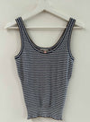 Petit Rose Tank - Navy/white