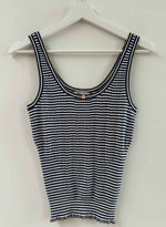 Petit Rose Tank - Navy/white