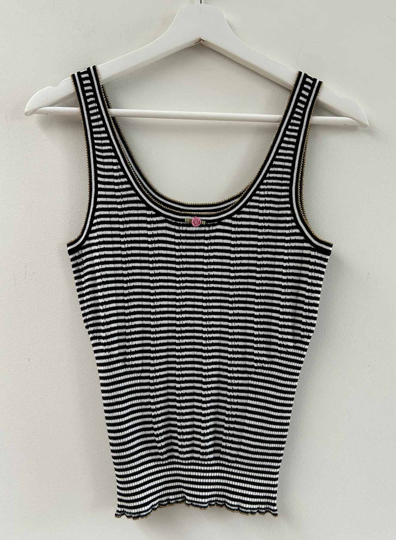 Petit Rose Tank - Black/white