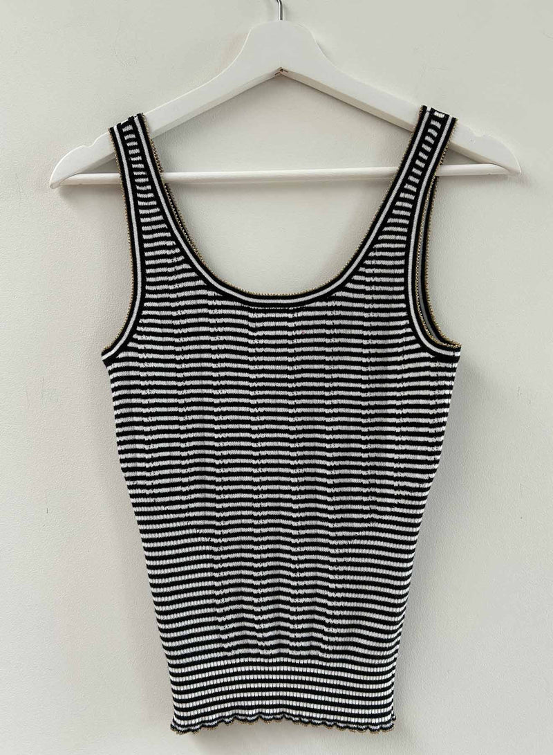 Petit Rose Tank - Black/white