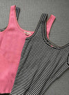 Petit Rose Tank - Black/white