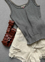Petit Rose Tank - Black/white