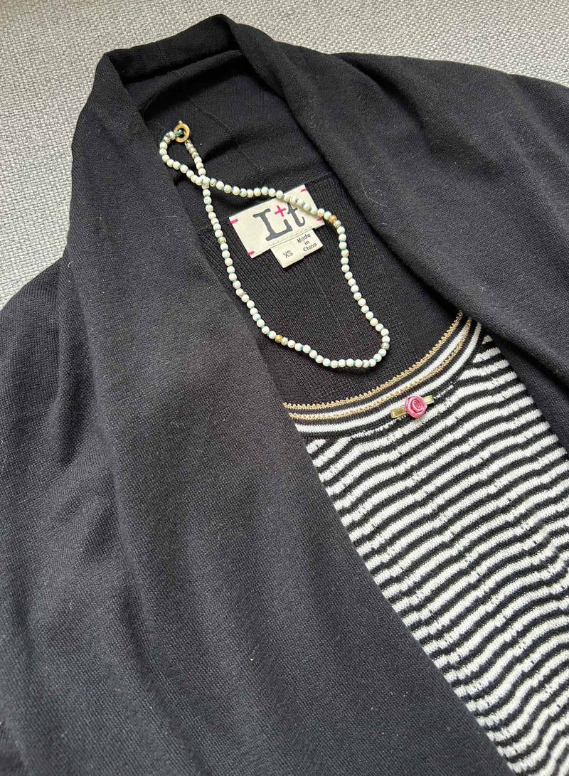 Petit Rose Tank - Black/white